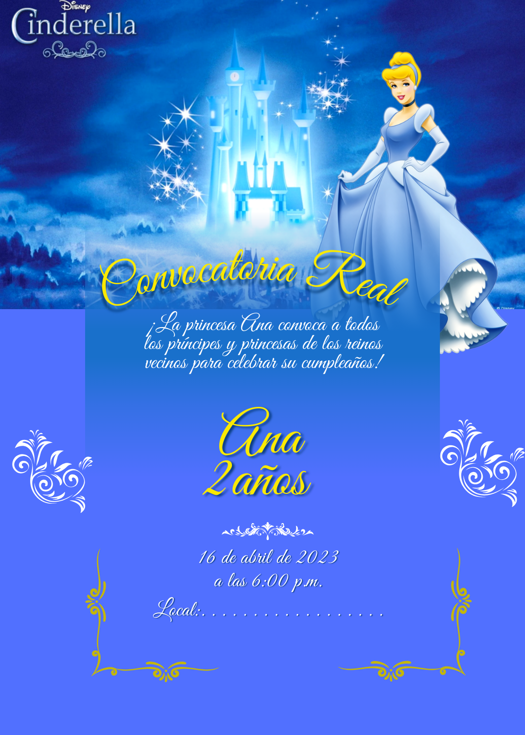 Invitación de Cenicienta