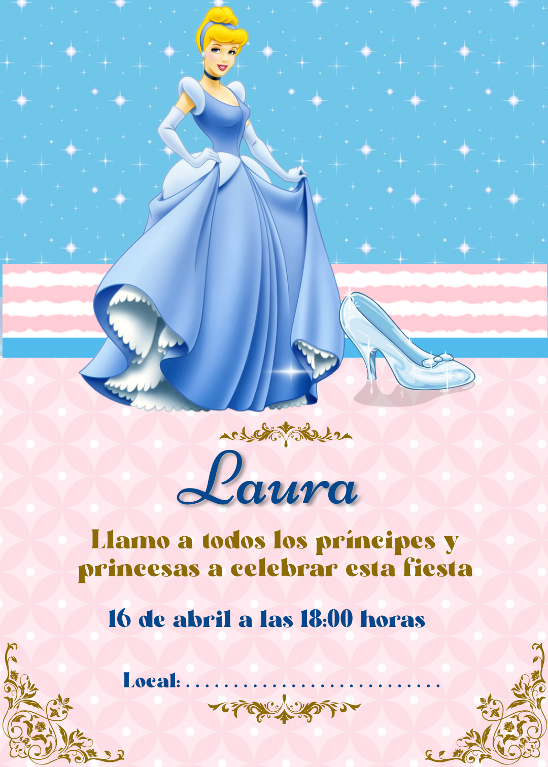 Invitacion digital Cenicienta