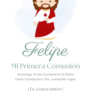 invitacion para comunion porfis de varon