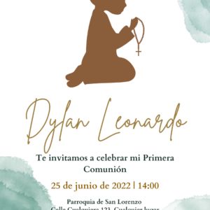 Invitación Digital de Primera Comunión Personalizada