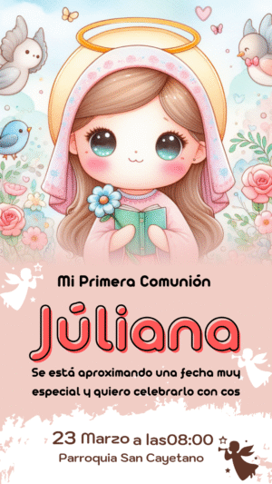 Invitación digital para primera comunión