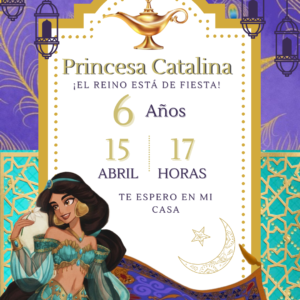 Invitación de la princesa Jazmin
