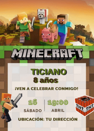 Invitación de Minecraft