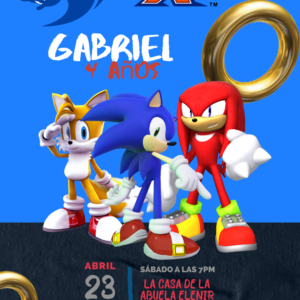 Invitación digital de sonic