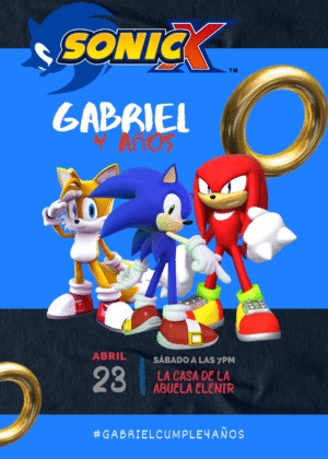 Invitación digital de sonic