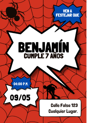 Invitación del Hombre Araña