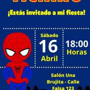 Invitación digital del Hombre Araña