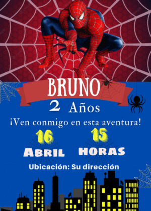 Invitación de Spiderman
