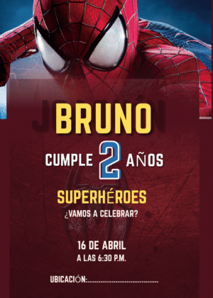 Invitación virtual del Hombre Araña