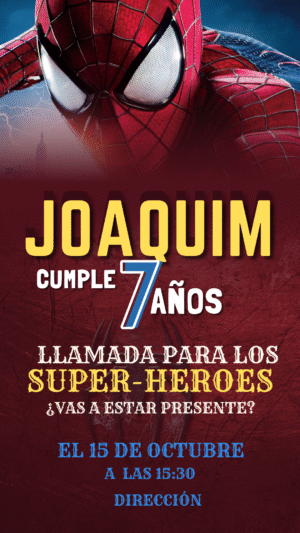 Invitación digital de Spiderman