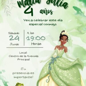 Invitación virtual de tiana