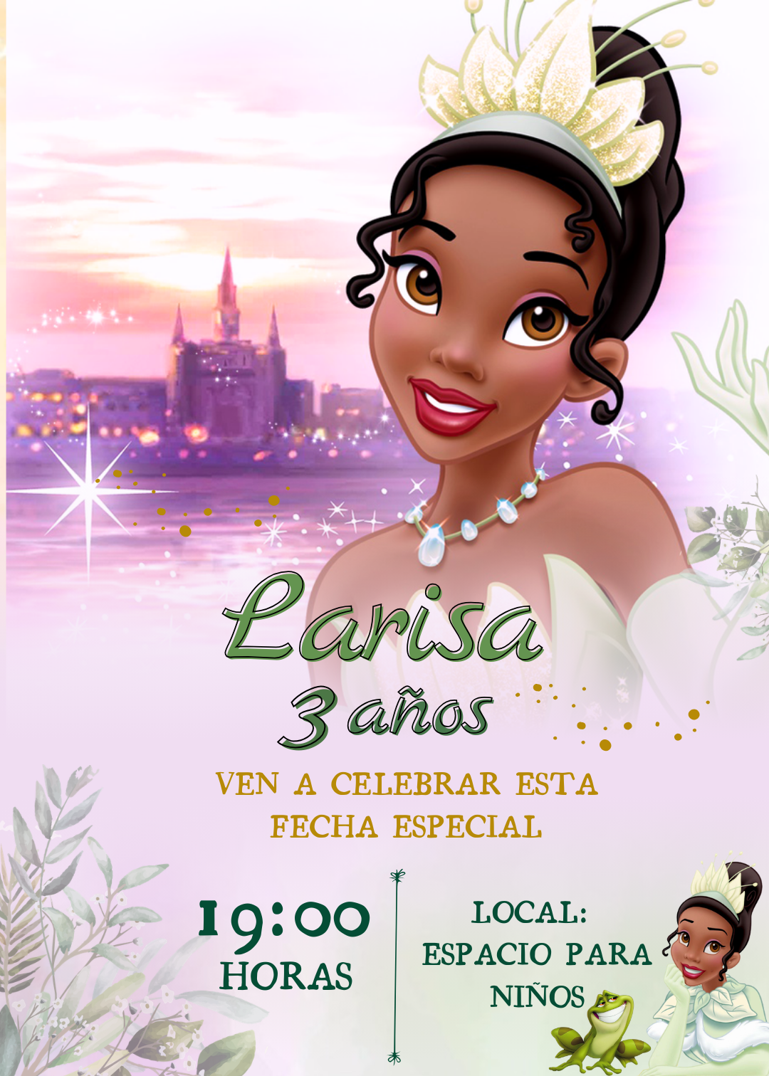 Invitacion digital de Tiana