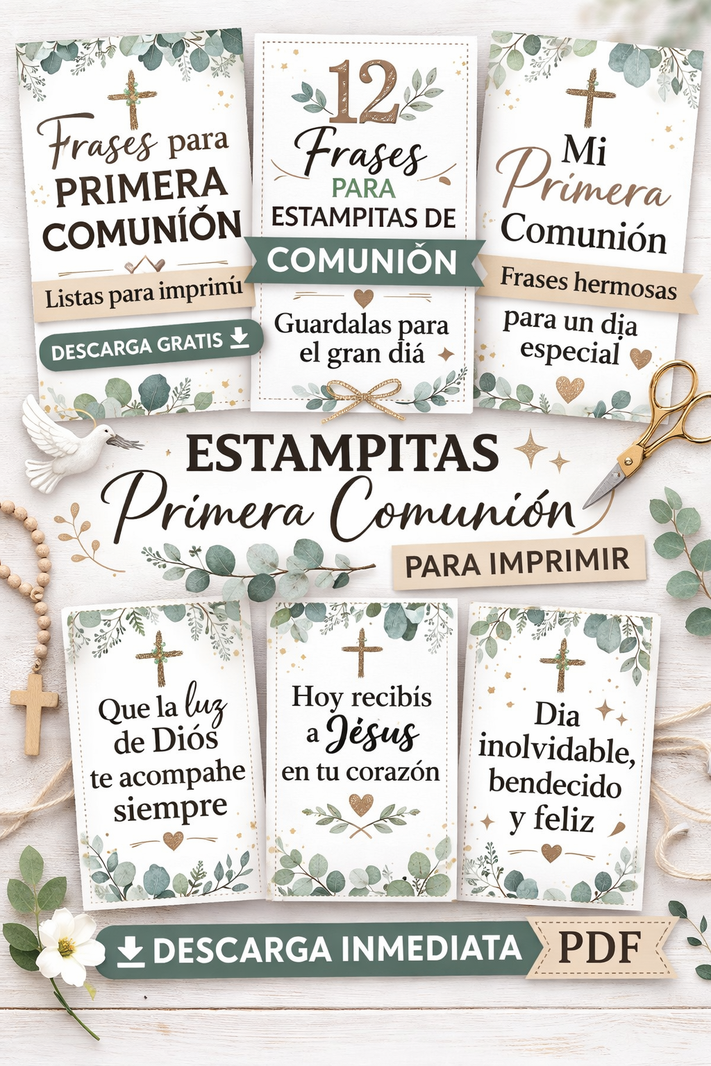 estampitas para comunión gratis