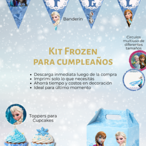 kit imprimible frozen para cumpleaños