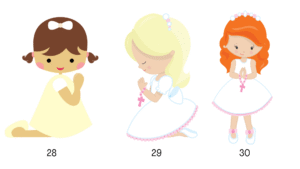 Invitación para comunión niña