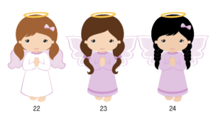 Invitación de Comunión Angel Niña