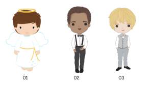 Invitación angelito niño