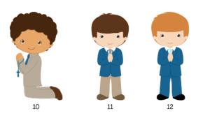 Invitación angelito para comunión 