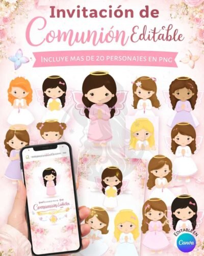 Invitación de comunión editable