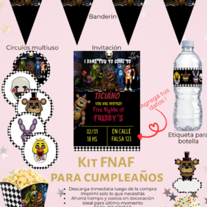 kit imprimible five nights at freddy's