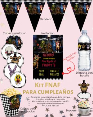 kit imprimible five nights at freddy's
