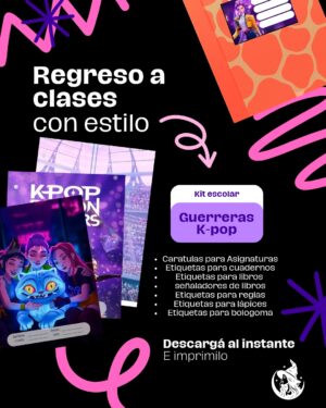 Imprimibles escolares guerreras k-pop