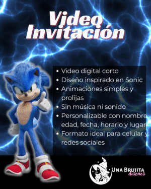 Video invitación digital de Sonic