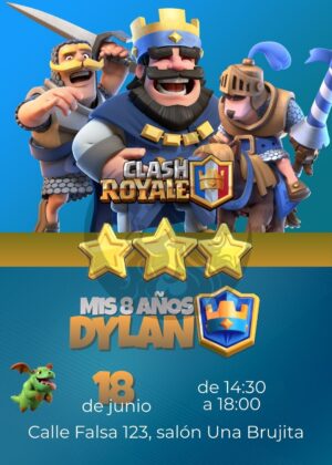 invitacion virtual de clash royale