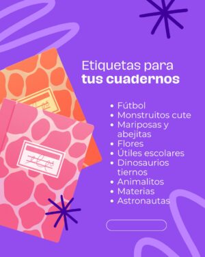 Etiquetas escolares para imprimir gratis – Descargables listos para usar
