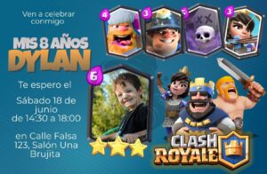 Invitación digital de Clash Royale