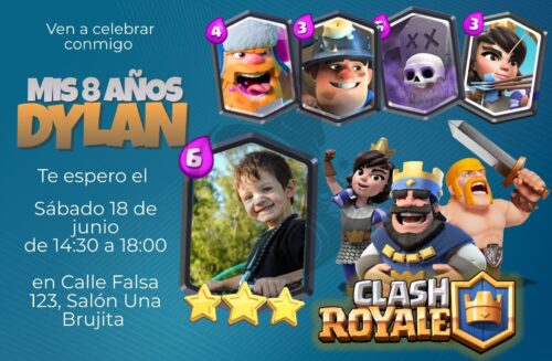 Invitacion digital de Clash Royal