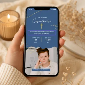 invitacion personalizada para comunion de varon