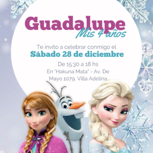 invitacion de frozen en imagen