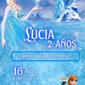 invitacion de frozen personalizada