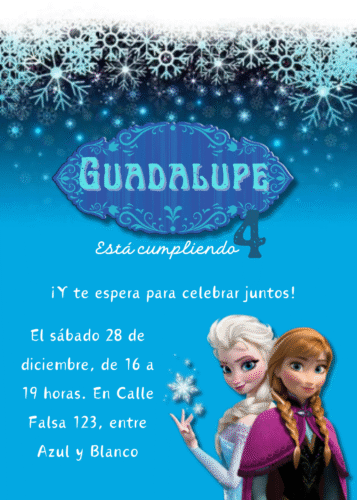 invitacion virtual frozen