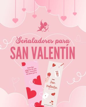 Señaladores de libros para san valentín