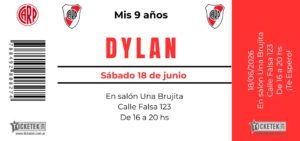 Plantilla Invitación River Plate Editable