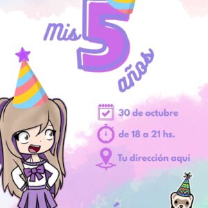 invitacion editable de lyna para cumpleaños