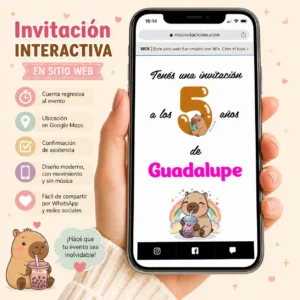 invitación interactiva de capibara