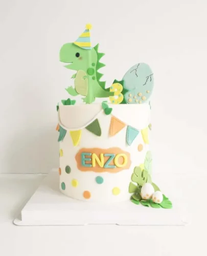 torta de dinosaurios tiernos