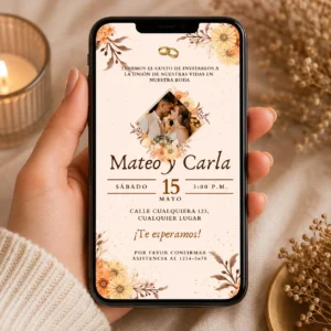 invitacion para boda con foto
