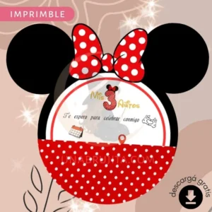 invitacion de minnie para imprimir gratis