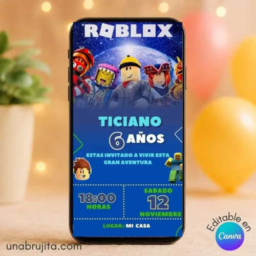 invitacion digital de roblox