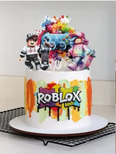 torta de roblox para niño