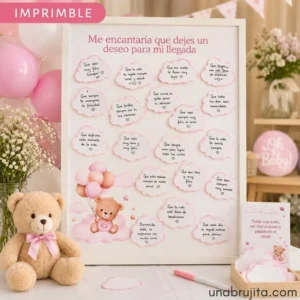 cartel mensaje para el bebe niña