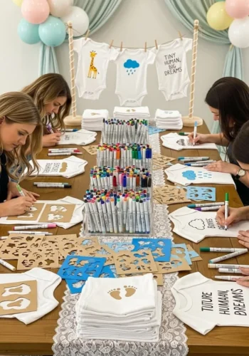 juego decora el body para baby shower
