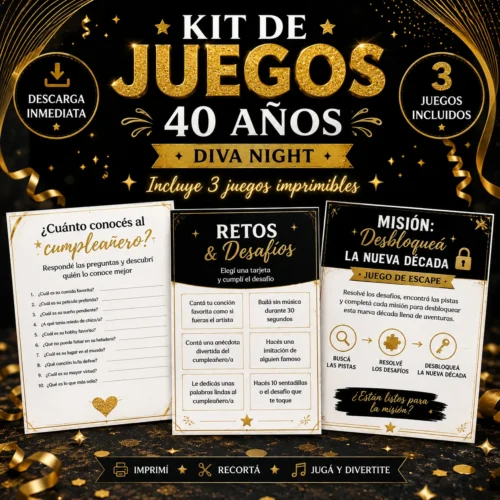 juegos imprimibles para 40 años